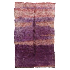 Shaggy Pink and Purple Vintage Moroccan Beni M'Guild Rug Shaggy Pink and Purple Vintage Moroccan Beni M'Guild Rug