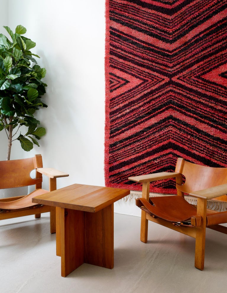 Shaggy Red Wool Rug by Barbro Nilsson for Märta Måås-Fjetterström MMF ...