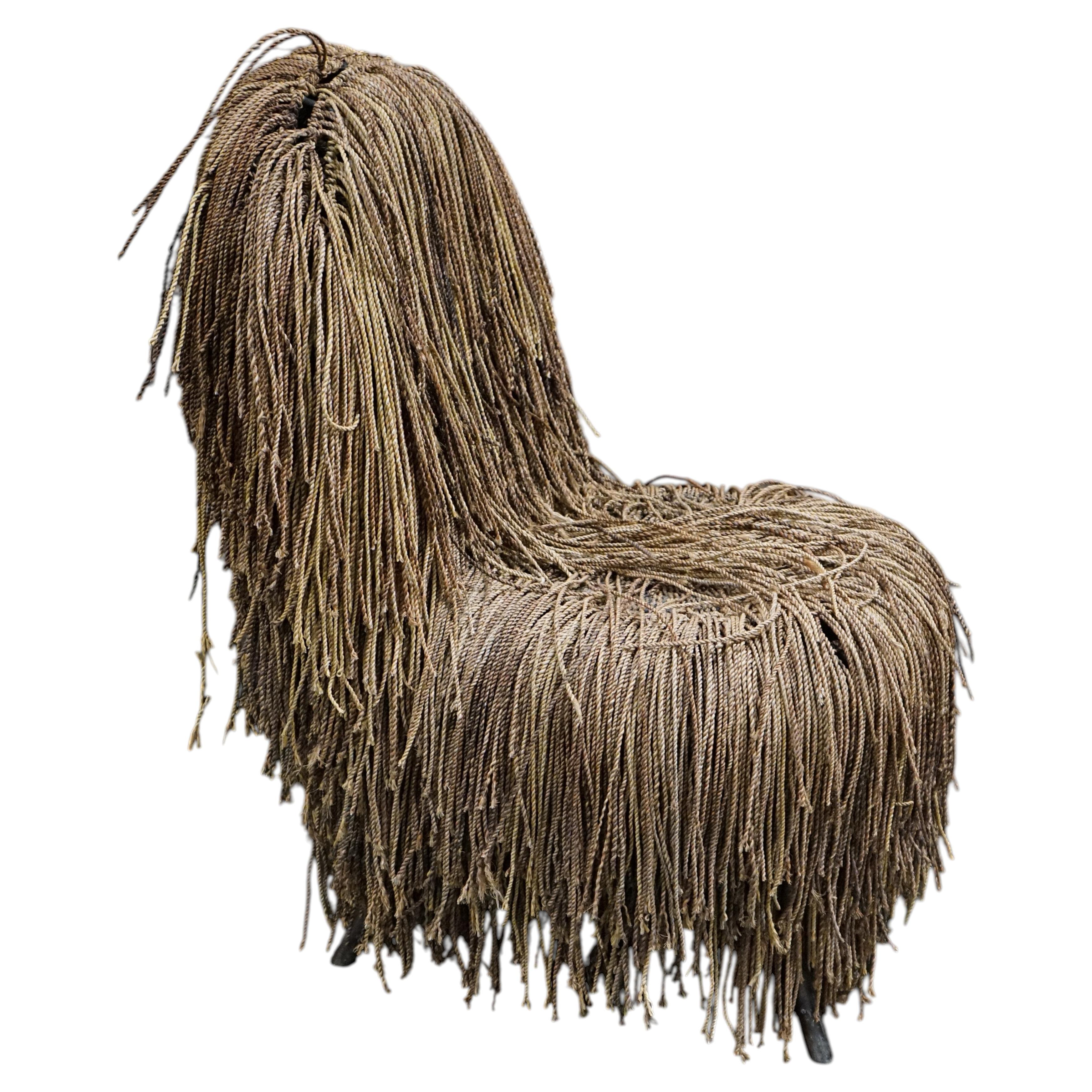 Shaggy Rope Chair aka the "Cousin It" in the style of Corito Escario-Yu
