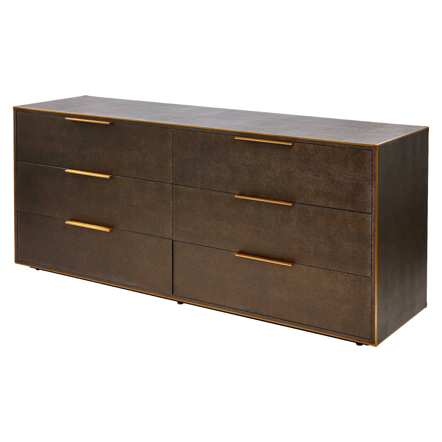 Shagreen and Brass Chest of Drawers