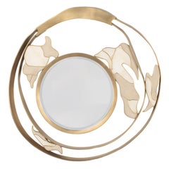 Shagreen and Bronze Patina Brass Mirror by R&Y Augousti