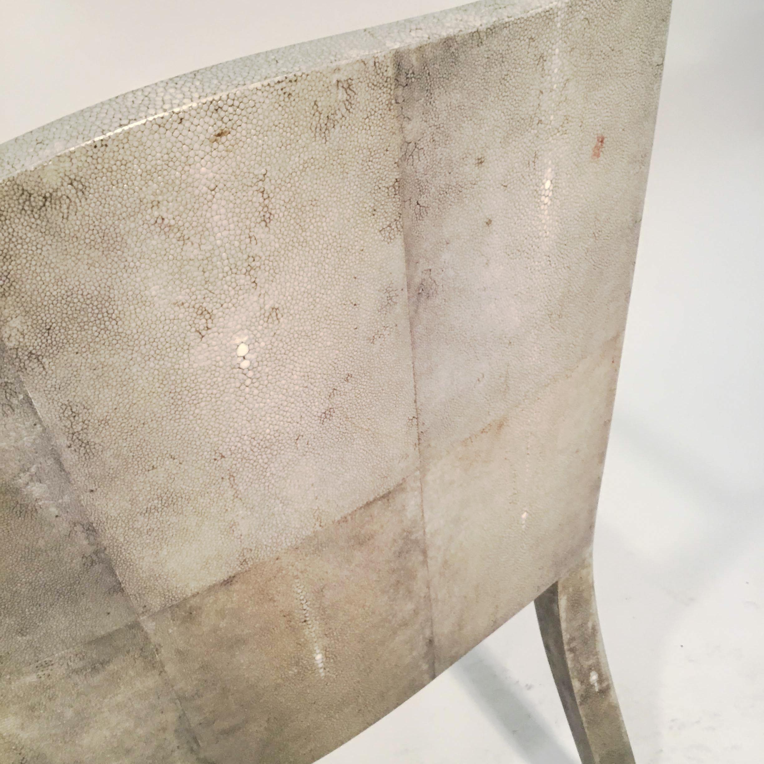 Shagreen Armchair  In Fair Condition For Sale In New York, NY