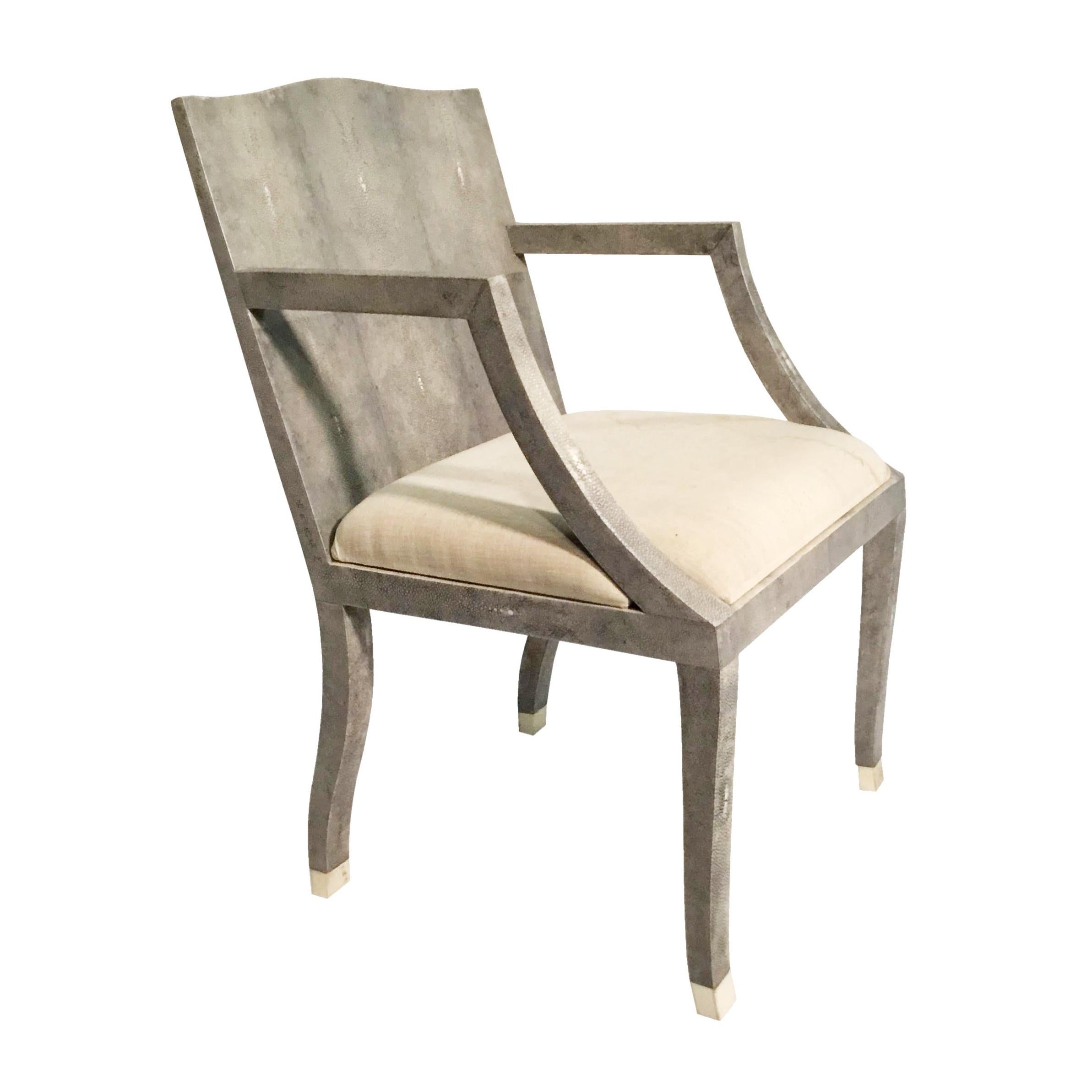 Shagreen Armchair  For Sale