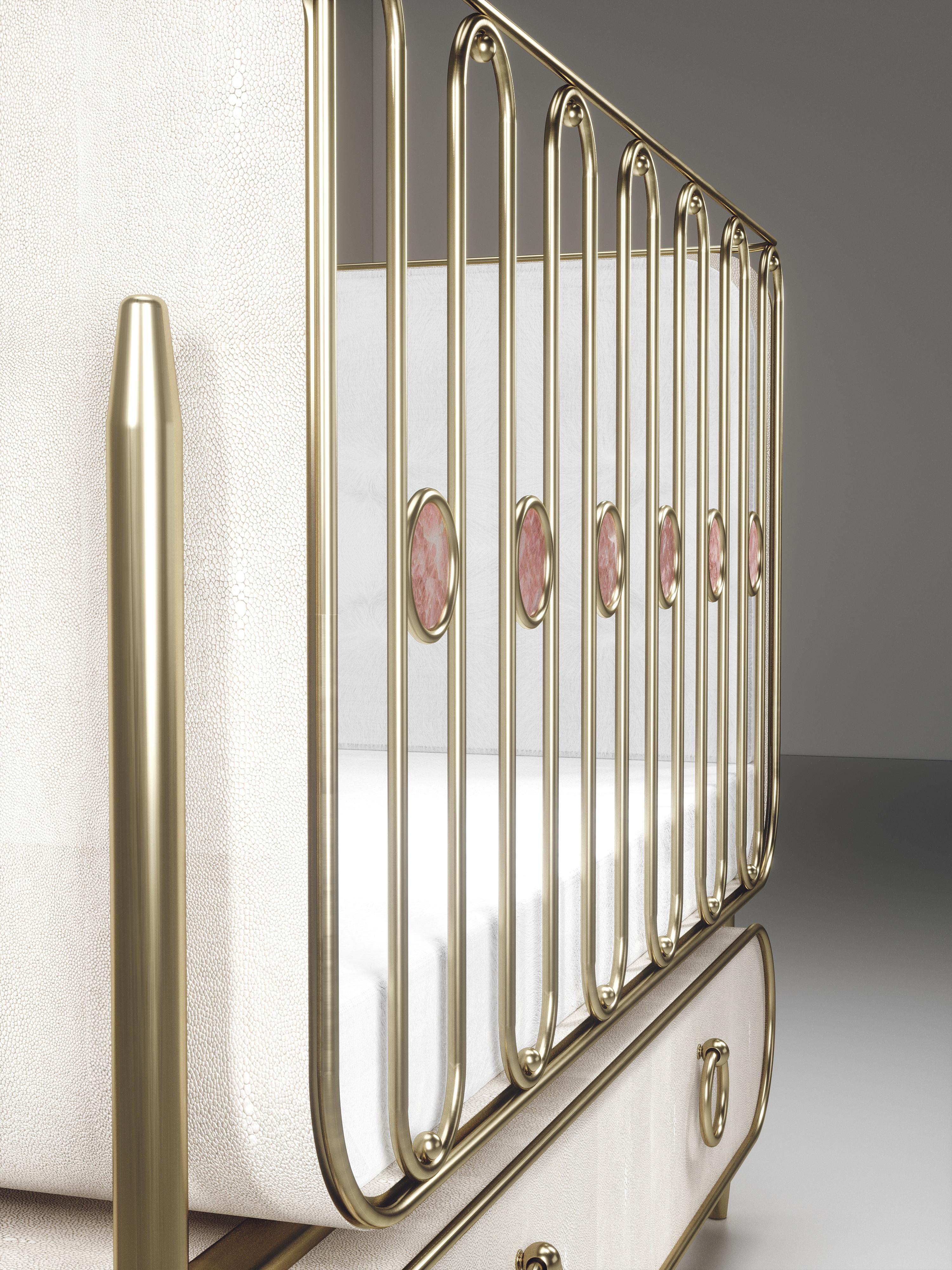brass baby crib