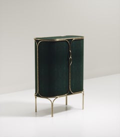 Shagreen Bar Cabinet with Bronze-Patina Brass Details by R&Y Augousti