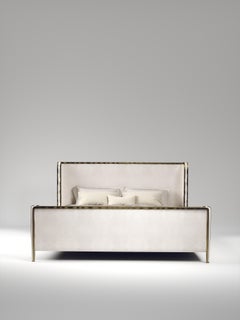 Shagreen Bed with Bronze-Patina Brass Details by R&Y Augousti