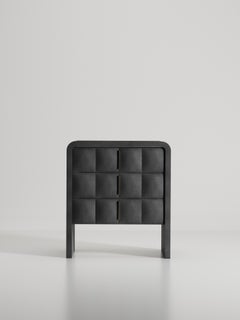 Shagreen Bedside Table with Quilted Details by R&Y Augousti