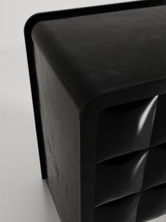 Shagreen Bedside Table with Quilted Details by R&Y Augousti