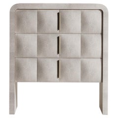 Shagreen Bedside Table with Quilted Details by R&Y Augousti