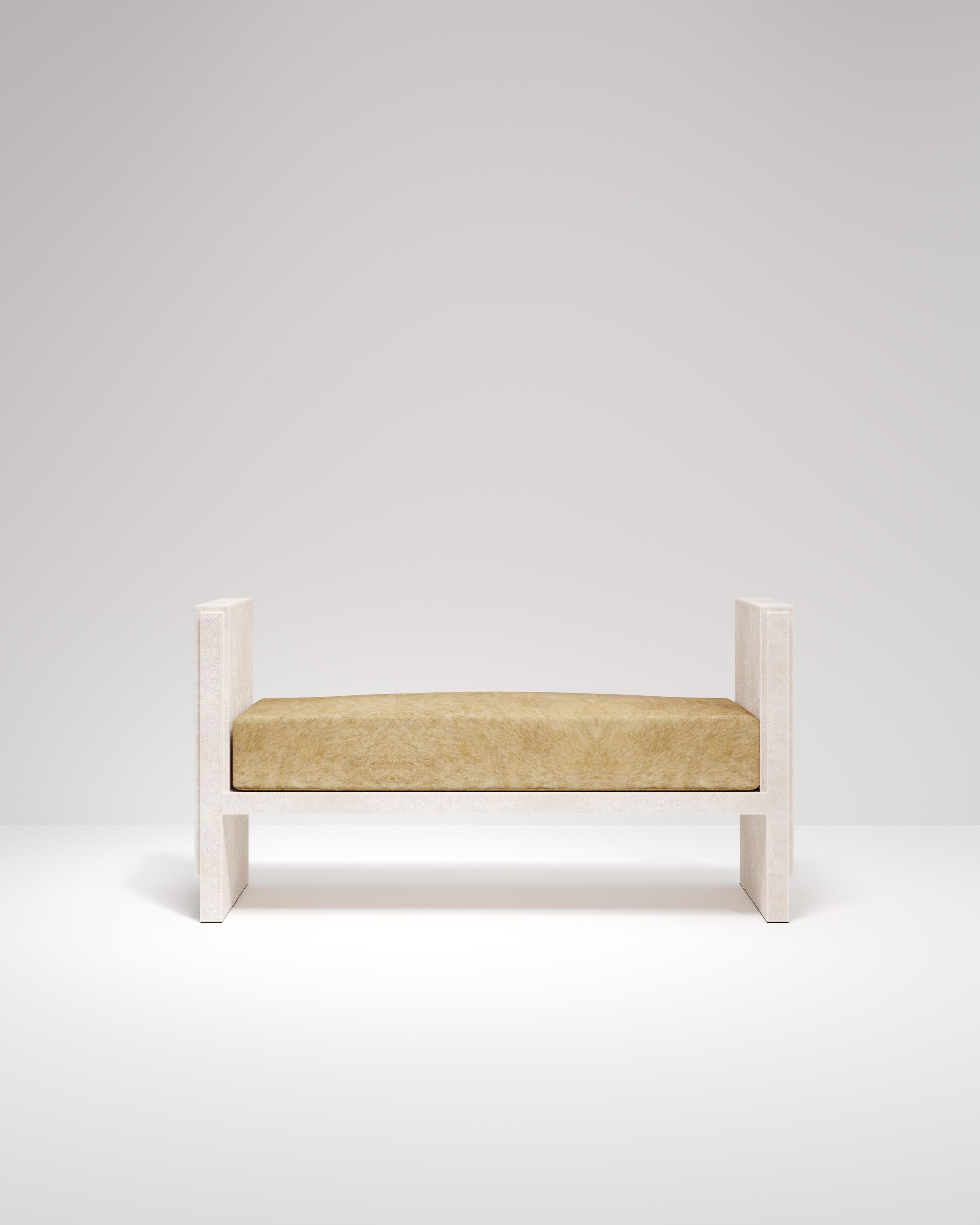 Shagreen Bench by R&Y Augousti In New Condition For Sale In New York, NY