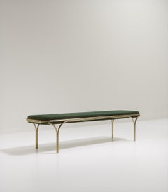 Shagreen Bench with Bronze-Patina Brass Details by R&Y Augousti