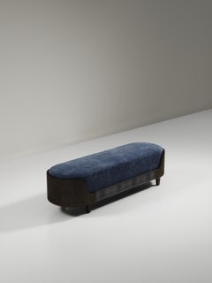 Shagreen Bench with Bronze-Patina Brass Details by R&Y Augousti