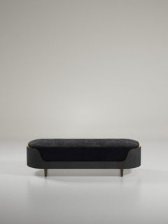 Shagreen Bench with Bronze-Patina Brass Details by R&Y Augousti