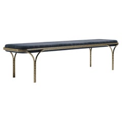 Shagreen Bench with Bronze-Patina Brass Details by R&Y Augousti