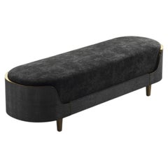 Shagreen Bench with Bronze-Patina Brass Details by R&Y Augousti
