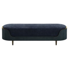 Shagreen Bench with Bronze-Patina Brass Details by R&Y Augousti
