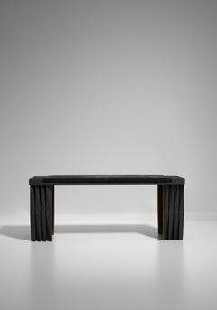 Shagreen Bench with Geometric Fluted Details by R&Y Augousti