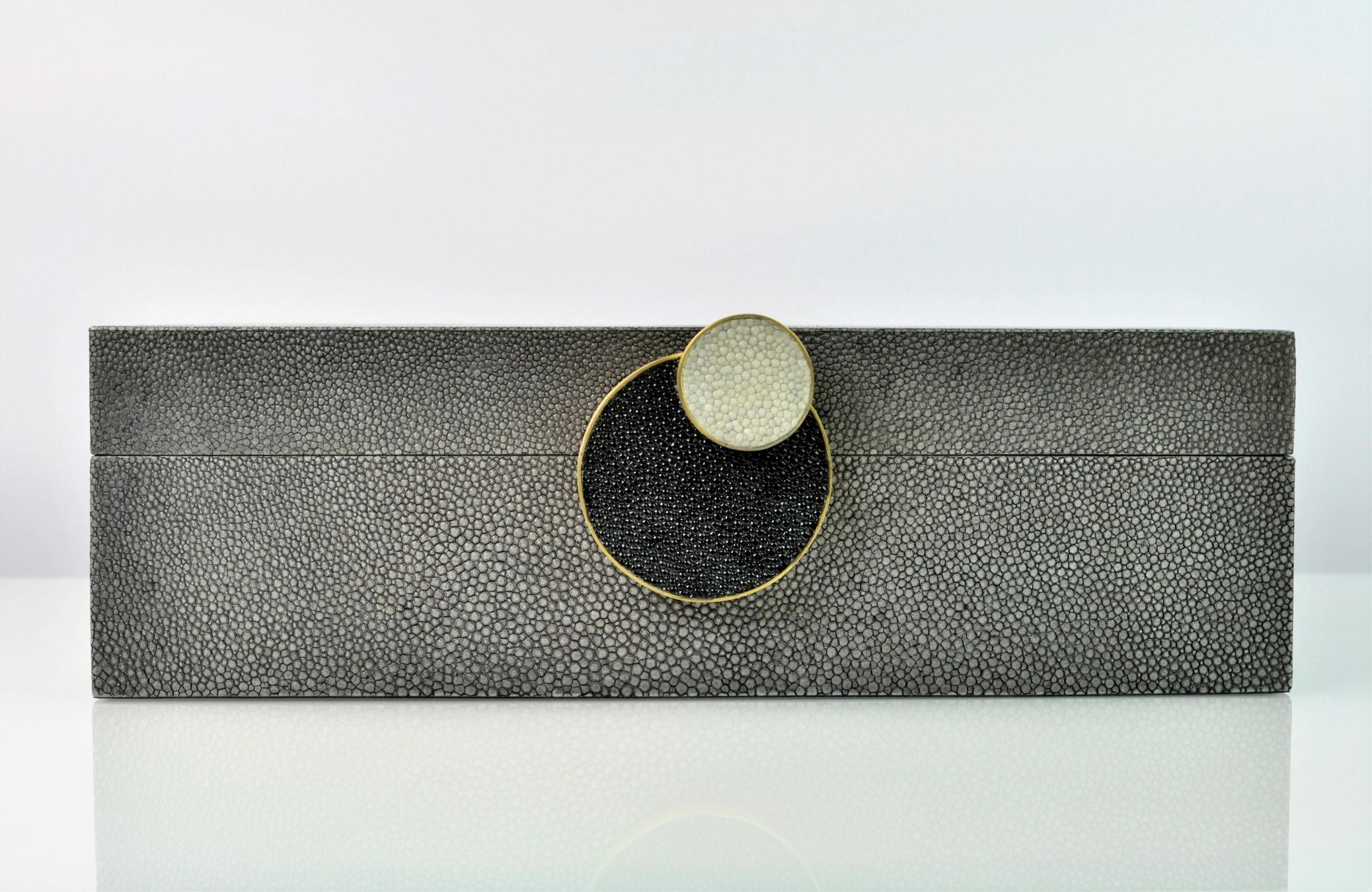 Shagreen Box Circle 'Small' by Ginger Brown In New Condition In Bourguebus, FR