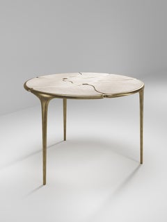 Shagreen Breakfast Table with Bronze-Patina Brass Details by R&Y Augousti