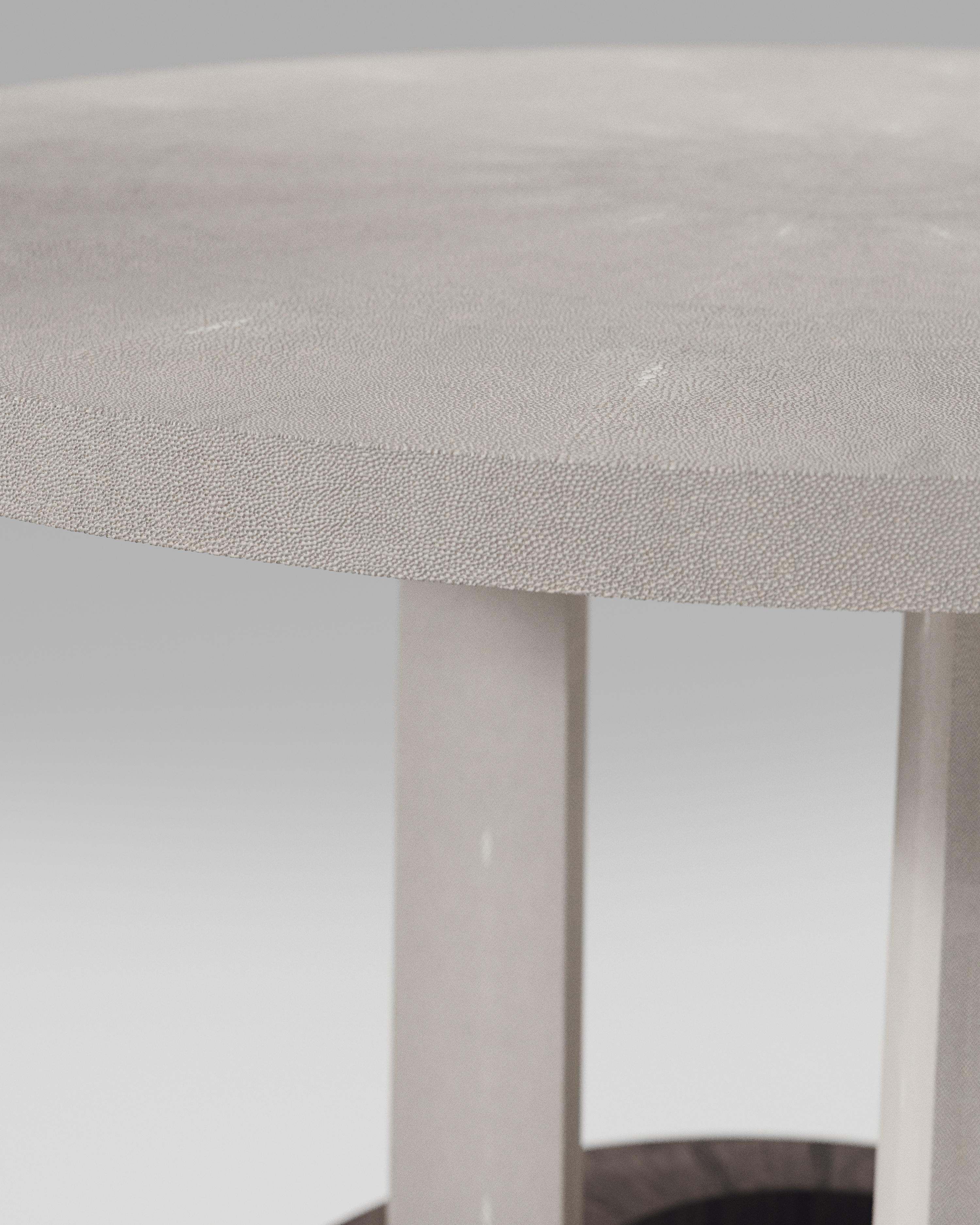 Contemporary Shagreen Breakfast Table with Palmwood Details by R&Y Augousti For Sale