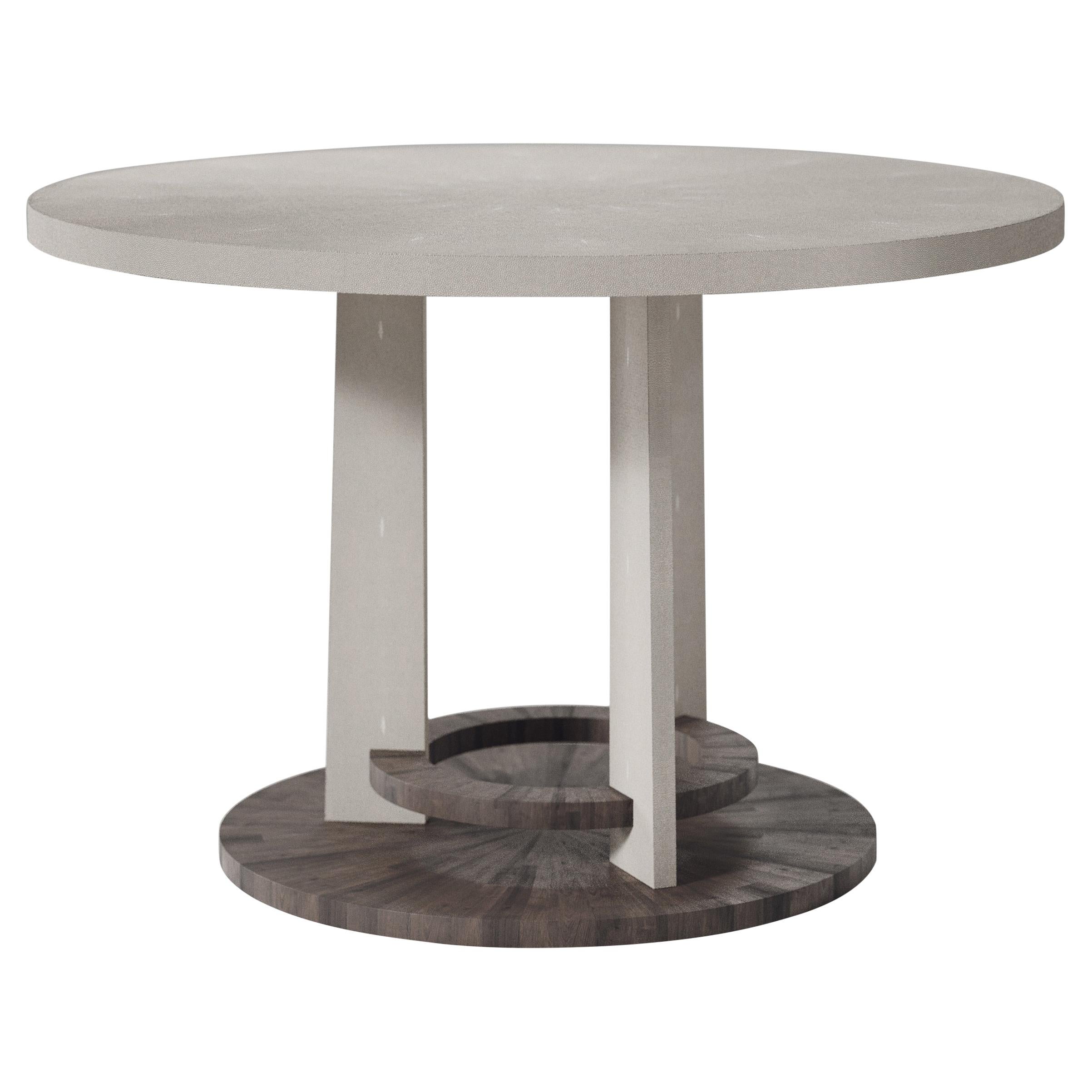 Shagreen Breakfast Table with Palmwood Details by R&Y Augousti For Sale