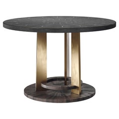 Shagreen Breakfast Table with Palmwood Details by R&Y Augousti