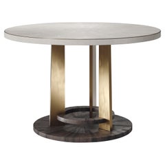 Shagreen-Frühstückstisch mit Palmholzdetails von R&Y Augousti