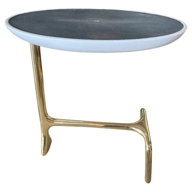 Shagreen, Bronze, Resin Side Table For Sale at 1stDibs