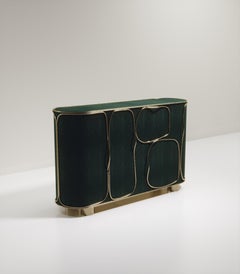 Shagreen Buffet with Bronze-Patina Brass Details by R&Y Augousti