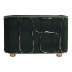Buffet en galuchat avec détails en laiton Bronze-Patina de R&Y Augousti