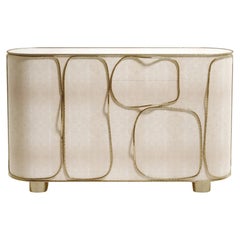 Shagreen Buffet with Bronze-Patina Brass Details by R&Y Augousti