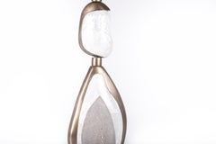 Base de candélabre en galuchat avec incrustation en laiton de Patrick Coard, Paris