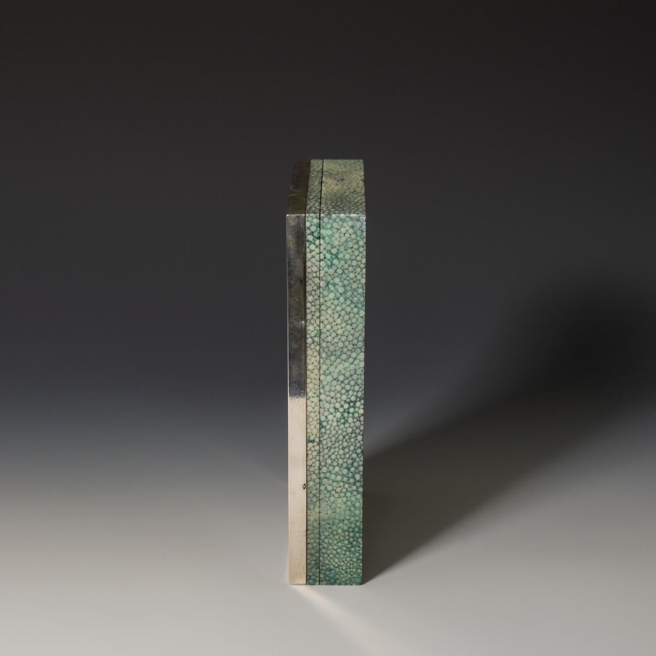 Shagreen Cigarette/Cigar Box With Silver Edging To The Lid, 1930 4