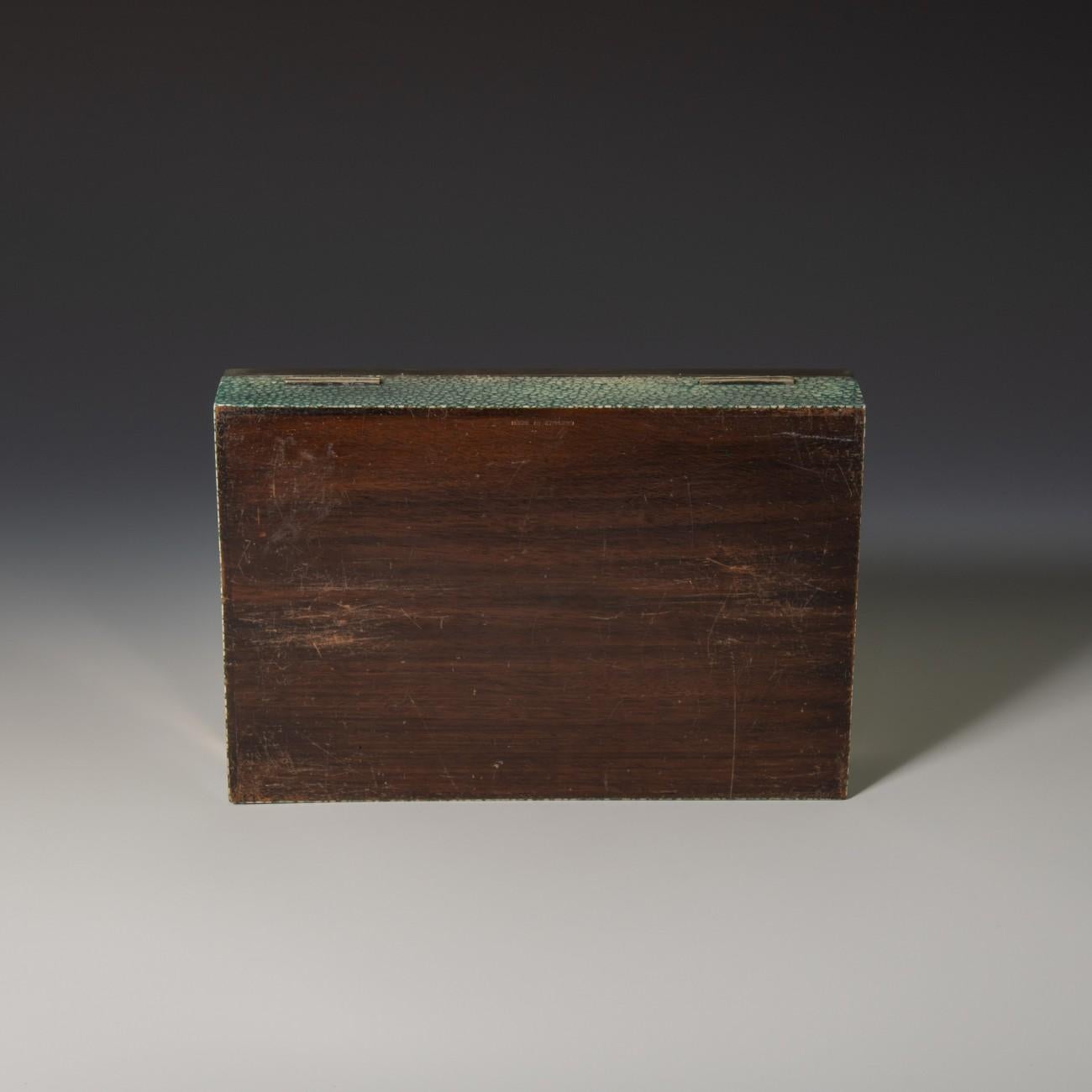 Shagreen Cigarette/Cigar Box With Silver Edging To The Lid, 1930 1