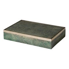 Shagreen Cigarette/Cigar Box With Silver Edging To The Lid, 1930