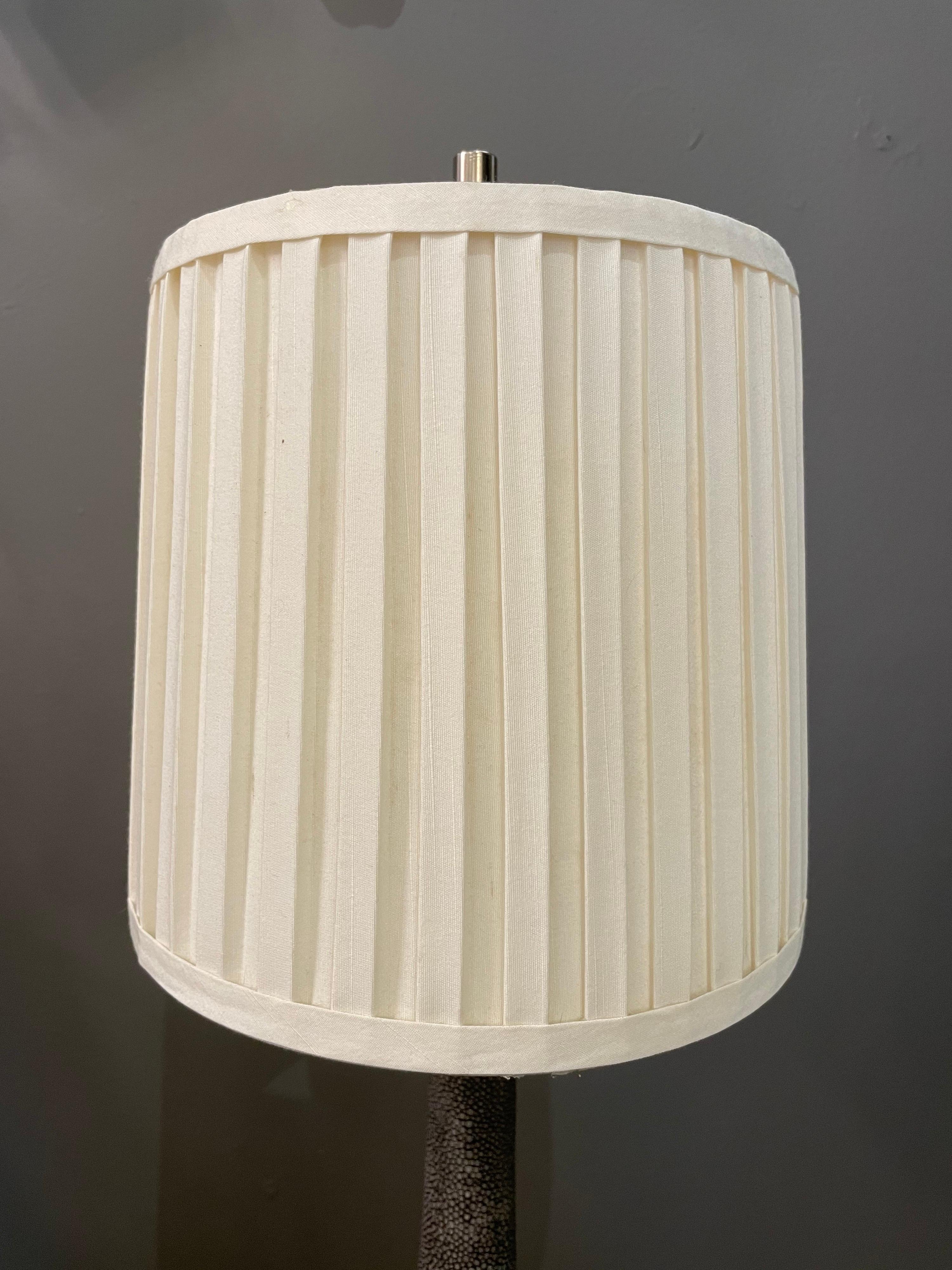 Shagreen Clad Organic Table Lamp In Good Condition For Sale In East Hampton, NY