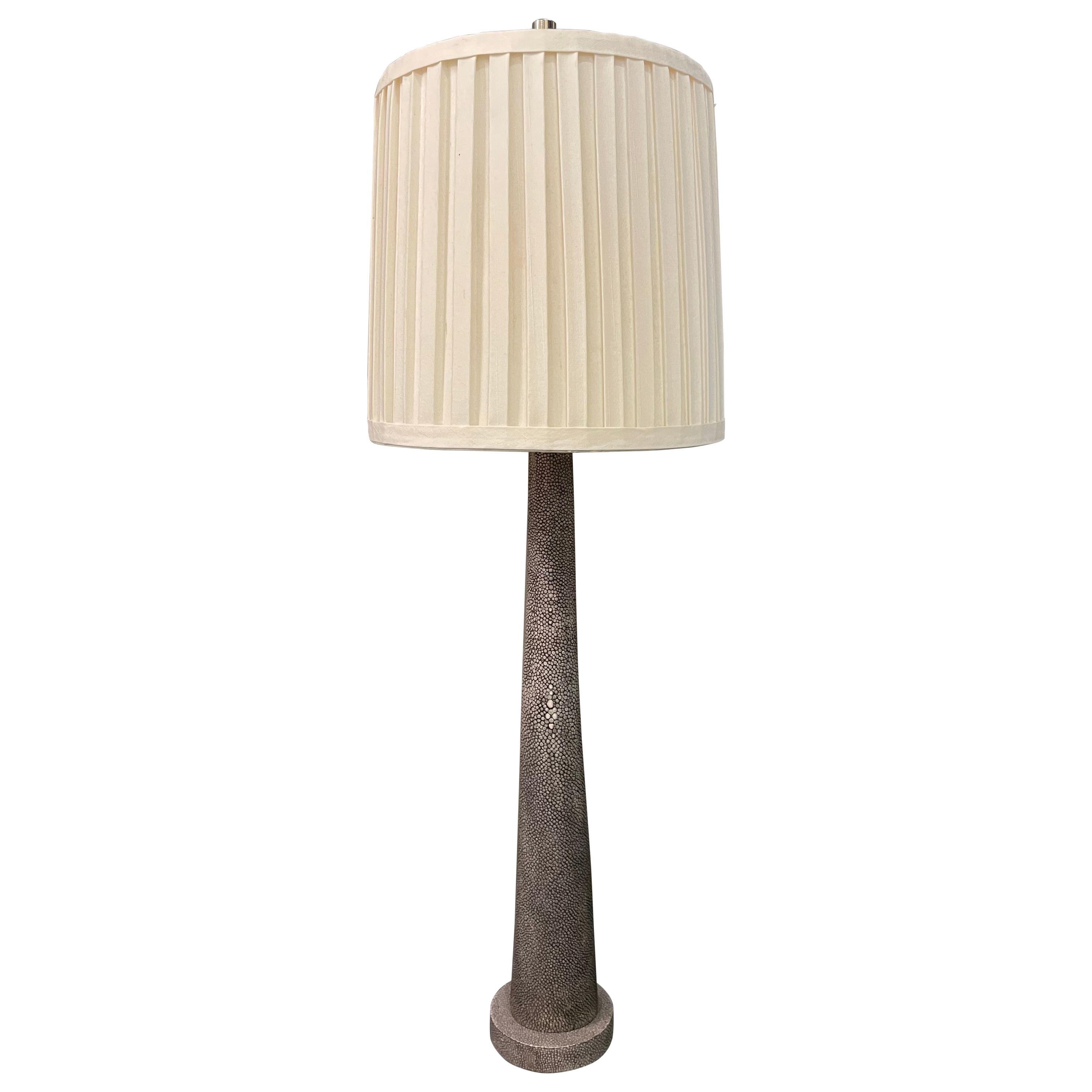 Shagreen Clad Organic Table Lamp For Sale