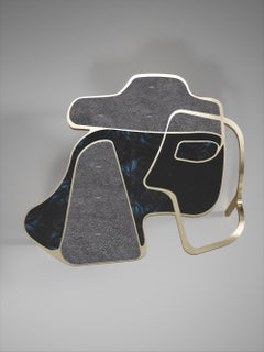 Shagreen Cocteau Coffee Table with Shell and Brass Accents by R & Y Augousti