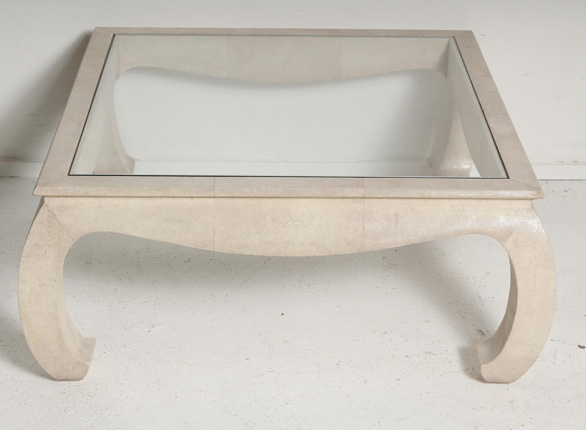 American Shagreen Coffee Table by Maitland Smith For Sale