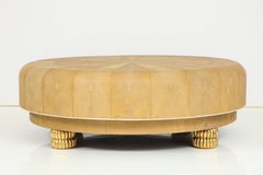 Shagreen Sunburst Coffee Table, Attributed to Karl Springer