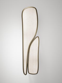 Tavolo consolle in zigrino con dettagli in ottone patinato di R & Y Augousti