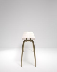 Shagreen Console Table with Bronze-Patina Brass Details by R&Y Augousti