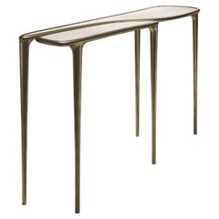 Shagreen Console Table with Bronze-Patina Brass Details by R&Y Augousti