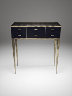 Shagreen Console with Bronze-Patina Brass Accents by R&Y Augousti