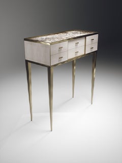 Shagreen Console with Bronze-Patina Brass Accents by R&Y Augousti