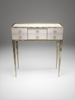 Shagreen Console with Bronze-Patina Brass Accents by R&Y Augousti