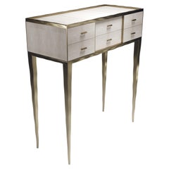 Shagreen Console with Bronze-Patina Brass Accents by R&Y Augousti