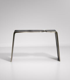 Shagreen Console with Bronze Patina Brass Details by Kifu Paris