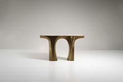 Shagreen Console with Bronze Patina Brass Details by R&Y Augousti