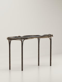Shagreen Console with Bronze-Patina Brass Details by R&Y Augousti